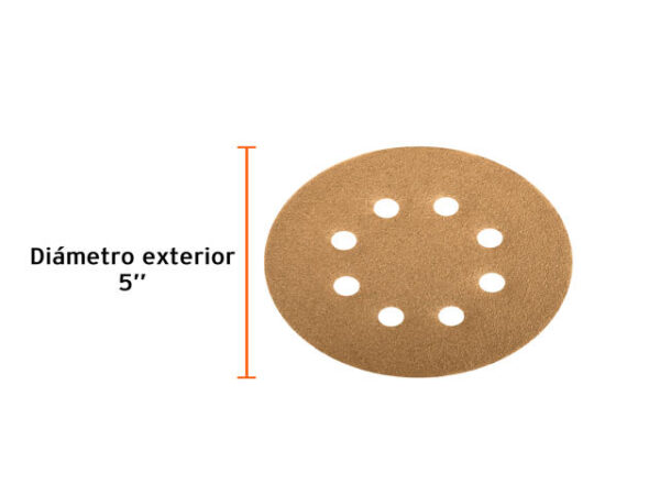 DISCOS DE LIJA 5" GRANO 240 LIJADORA ROTO-ORBITAL.  17959XP - Image 3