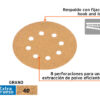 DISCOS DE LIJA 5" GRANO 40 LIJADORA ROTO-ORBITAL.  17765XP - Image 2