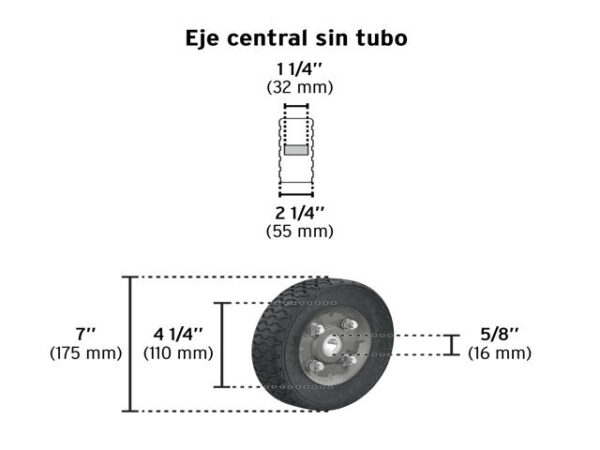 DIABLO DE CARGA DE 200 KG, RUEDAS SÓLIDAS, BALERO SENCILLO 44476 - Image 4