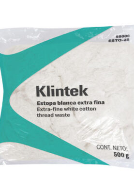 BOLSA DE 1/2KG DE ESTOPA COLOR BLANCA, KLINTEK   58006