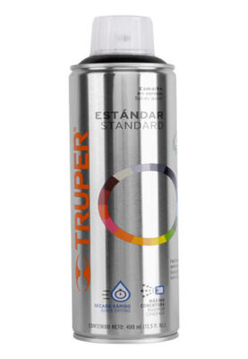 PINTURA EN AEROSOL, NEGRO BRILLANTE, BOTE ESBELTO, 400 ML   19031