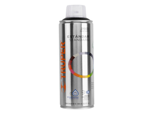 PINTURA EN AEROSOL, NEGRO BRILLANTE, BOTE ESBELTO, 400 ML   19031