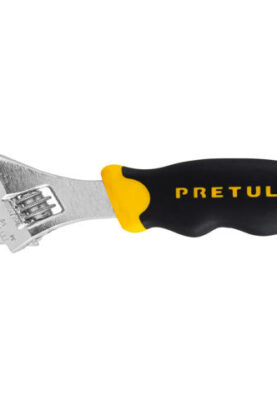 LLAVE AJUSTABLE (PERICO CORTO) 5" CROMADA CON GRIP, PRETUL    28218