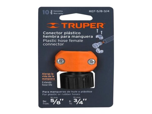 CONECTOR 5/8"-3/4" HEMBRA DE ABS PARA MANGUERA, TRUPER   12718 - Image 3