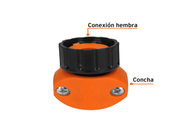 CONECTOR 5/8"-3/4" HEMBRA DE ABS PARA MANGUERA, TRUPER   12718 - Image 2