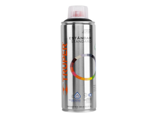 PINTURA EN AEROSOL, NEGRO MATE, BOTE ESBELTO, 400 ML   19033