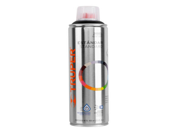 PINTURA EN AEROSOL, NEGRO SATÍN, BOTE ESBELTO, 400 ML   19054