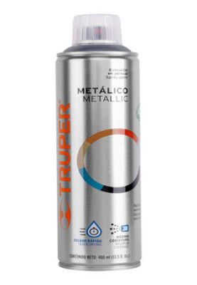 PINTURA EN AEROSOL, CROMO METÁLICO, BOTE ESBELTO, 400 ML   19053