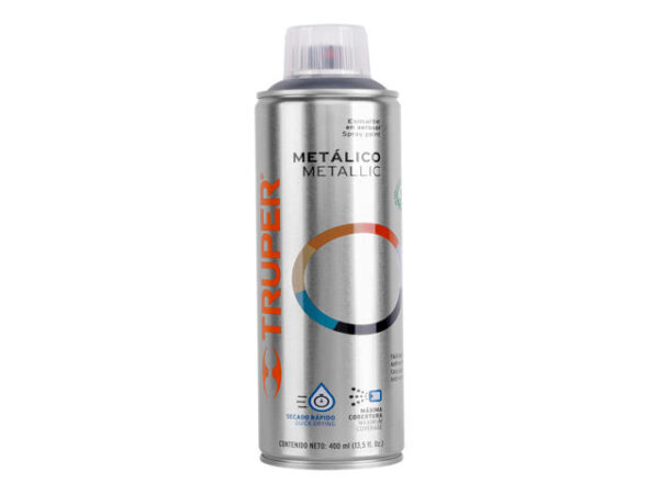 PINTURA EN AEROSOL, CROMO METÁLICO, BOTE ESBELTO, 400 ML   19053