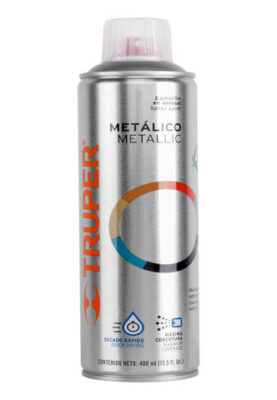 PINTURA EN AEROSOL, PLATA METÁLICO, BOTE ESBELTO, 400 ML  19059