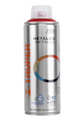 PINTURA EN AEROSOL, ROJO METÁLICO, BOTE ESBELTO, 400 ML   12779