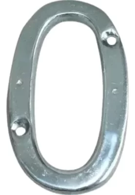 NUMERO " 0 " DE CASA 15 CM MEDIANO COLOR NATURAL  NM0