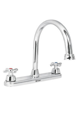 MEZCLADORA CROMO 8" PARA FREGADERO, MANERALES CRUCETA, AQUA  49686