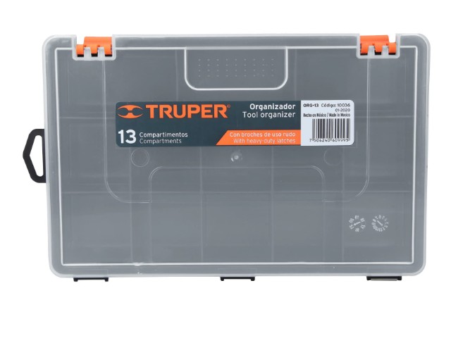 ORGANIZADOR 10″ CON 13 COMPARTIMENTOS, TRUPER   10036