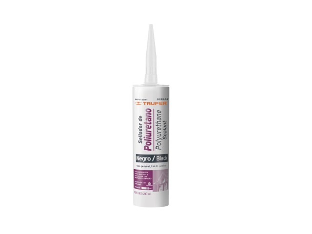 SELLADOR DE POLIURETANO DE 280 ML, NEGRO, TRUPER   102867