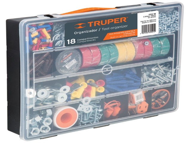 ORGANIZADOR 14″ CON 18 COMPARTIMENTOS, TRUPER   11825