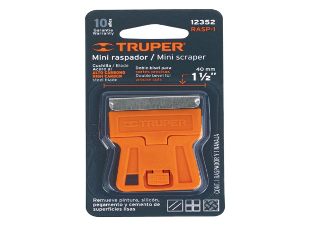 MINI RASPADOR PLÁSTICO CON NAVAJA DE 1-1/2″, TRUPER  12352