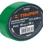 CINTA DE AISLAR DE 18 M X 19 MM, VERDE, TRUPER   12502