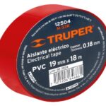 CINTA DE AISLAR DE 18 M X 19 MM, ROJA, TRUPER  12504