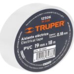 CINTA DE AISLAR DE 18 M X 19 MM, BLANCA, TRUPER    12506