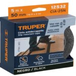 ROLLO DE 5 M DE CINTA ANTIDERRAPANTE NEGRA 50MM CON ABRASIVO  12532