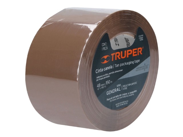 CINTA DE EMPAQUE 48 MM X 150 M CANELA, TRUPER  12556