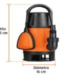 BOMBA SUMERGIBLE PLÁSTICA, 1 HP PARA AGUA SUCIA, TRUPER  12603