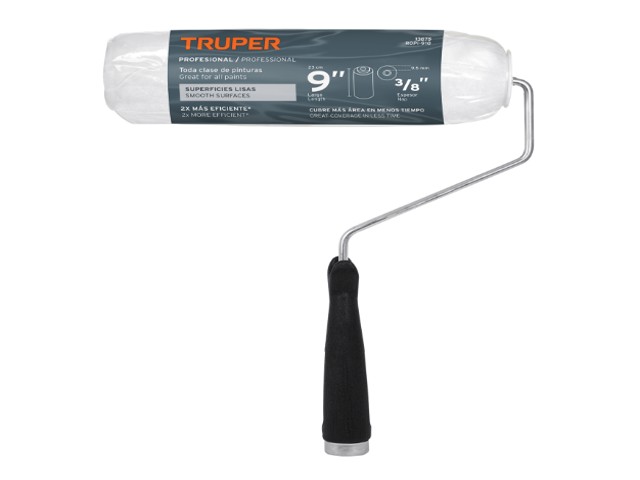 RODILLO PARA PINTAR 9″ X 3/8″ SUPERFICIES LISAS, TRUPER  13875