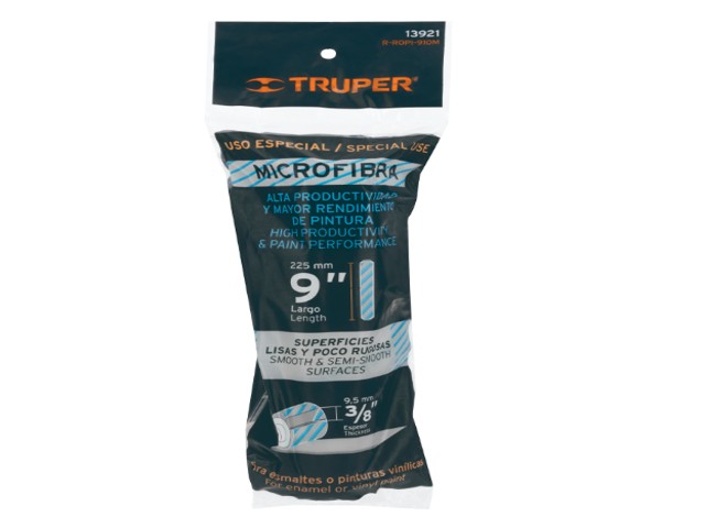 FELPA P/RODILLO, MICROFIBRA 9X3/8″, SUPERFICIES POCO RUGOSAS  13921