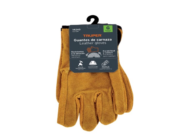 GUANTES DE CARNAZA, USOS GENERALES, GRANDES, TRUPER   14240