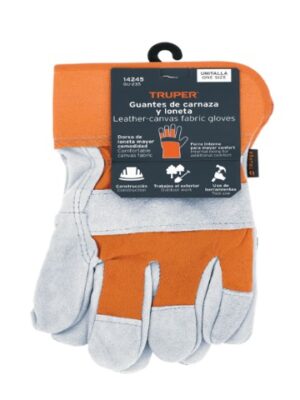 GUANTES DE CARNAZA Y LONETA, UNITALLA, TRUPER  14245