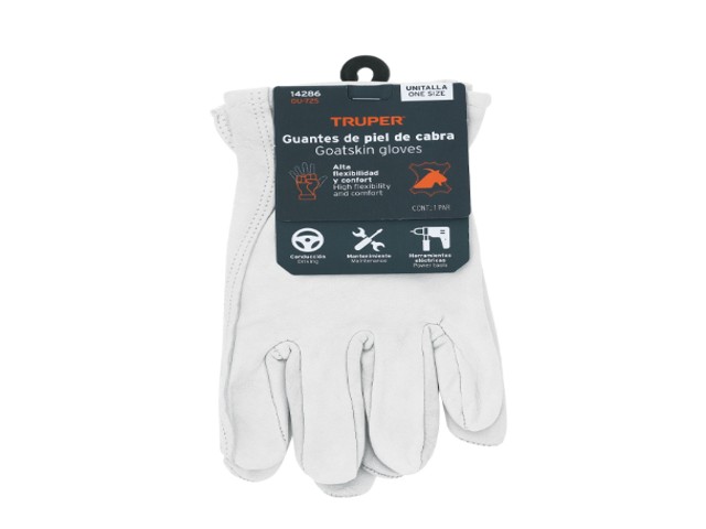 GUANTES DE PIEL DE CABRA, TIPO OPERADOR, TRUPER  14286