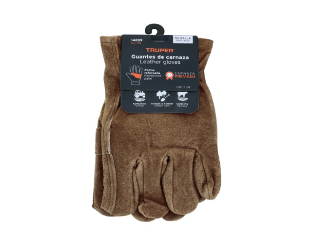 GUANTES DE CARNAZA PREMIUM PARA ELECTRICISTA, TRUPER   14289