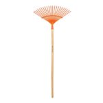 ESCOBA METÁLICA PARAJARDÍN, CURVA, 22 DIENTES,MANGO 48"  14322