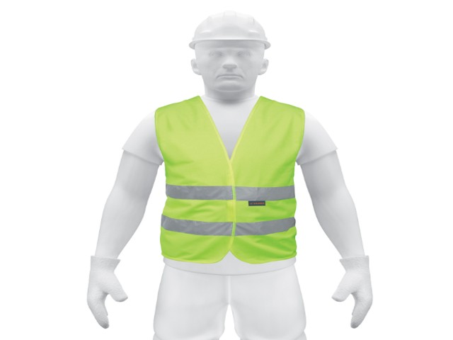 CHALECO DE SEGURIDAD VERDE CON CINTAS DE ALTA VISIBILIDAD  14425