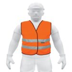CHALECO DE SEGURIDAD NARANJA CON CINTAS DE ALTA VISIBILIDAD  14426