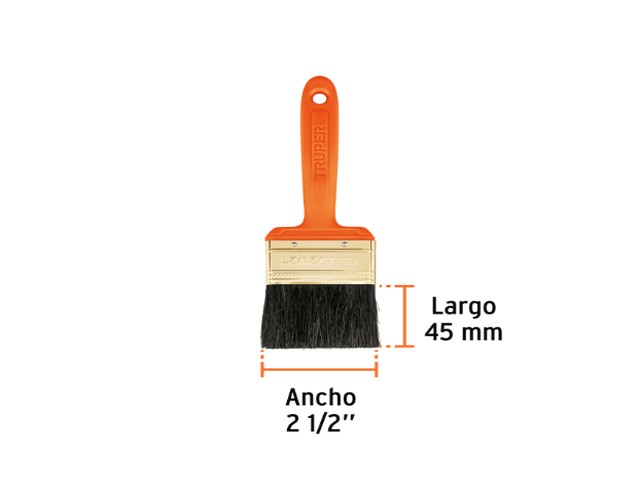 BROCHA PROFESIONAL DE 2-1/2" CON MANGO DE PLÁSTICO, TRUPER 14484 - Image 2
