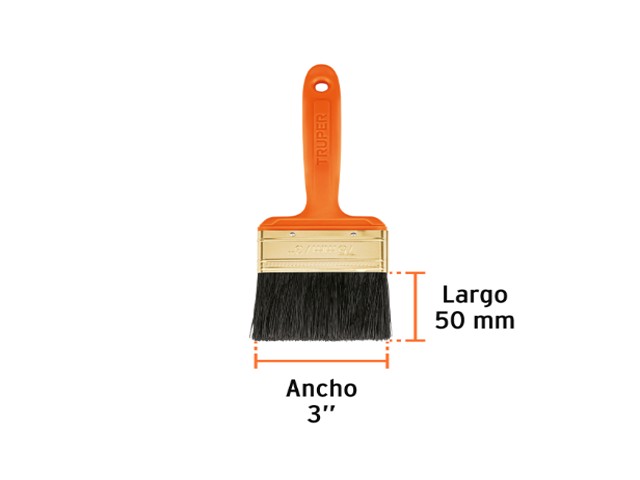 BROCHA PROFESIONAL DE 3" CON MANGO DE PLÁSTICO, TRUPER 14485 - Image 2