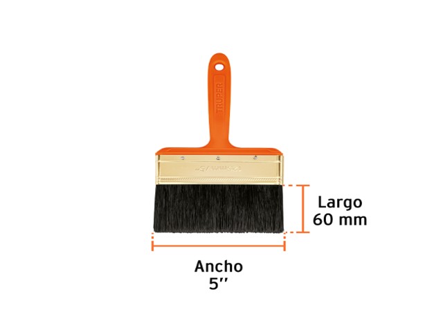 BROCHA PROFESIONAL DE 5" CON MANGO DE PLÁSTICO, TRUPER 14487 - Image 2