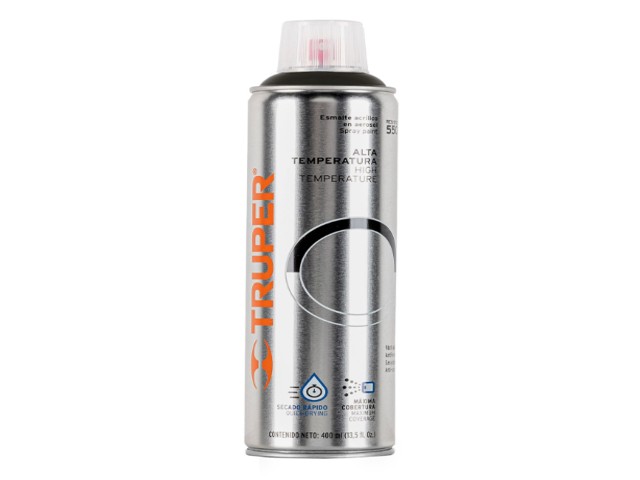 PINTURA EN AEROSOL ALTA TEMP. BOTE ESBELTO, NEGRO, 400 ML  18070