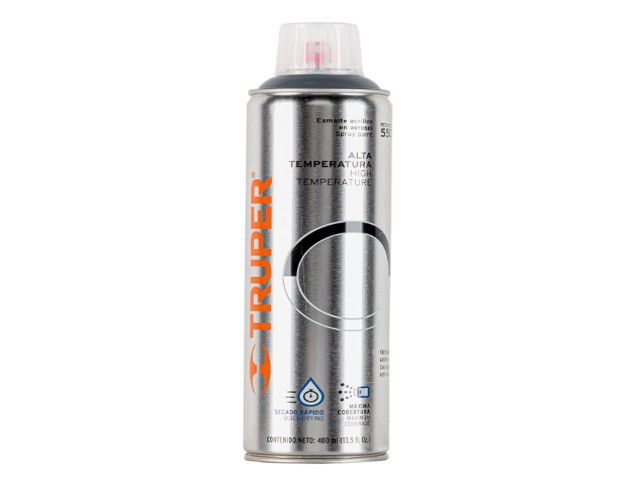 PINTURA EN AEROSOL ALTA TEMP. BOTE ESBELTO, ALUMINIO,400ML  18071