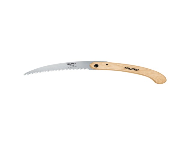 SERRUCHO PLEGABLE 10″ HOJA CURVA 6 DPP, MANGO MADERA, TRUPER   18178