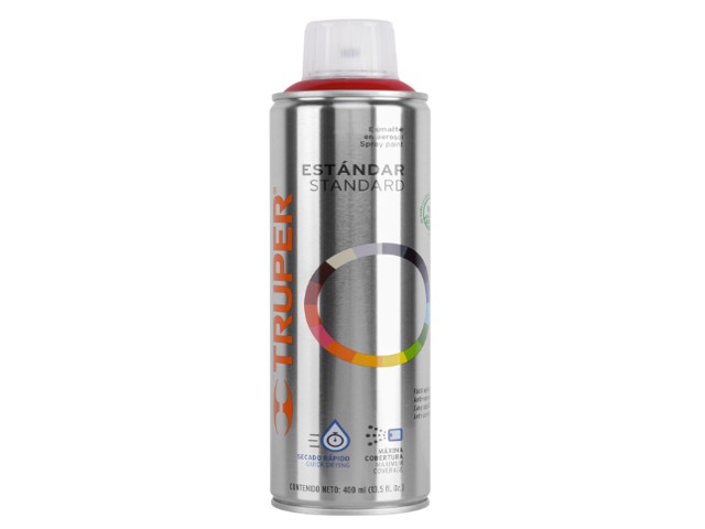 PINTURA EN AEROSOL, ROJO, BOTE ESBELTO, 400 ML, TRUPER  19040