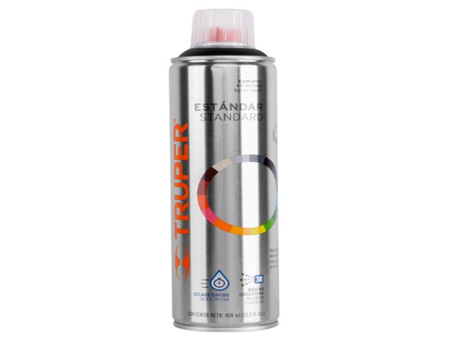 PINTURA EN AEROSOL, NEGRO MATE, BOTE ESBELTO, 400 ML  19033