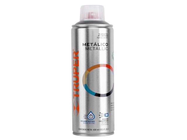 PINTURA EN AEROSOL, PLATA METÁLICO, BOTE ESBELTO, 400 ML  19059