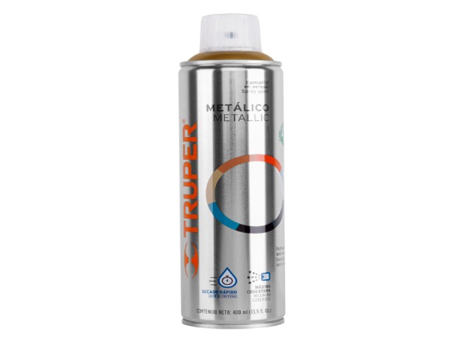 PINTURA EN AEROSOL, ORO METÁLICO, BOTE ESBELTO, 400 ML  19066