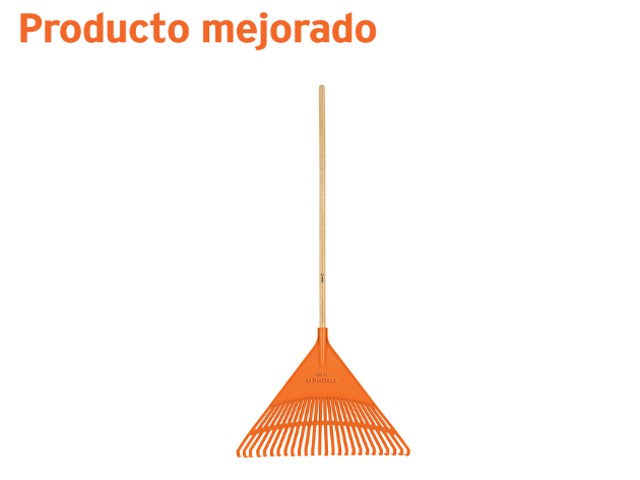 ESCOBA PLÁSTICA PARA JARDÍN, RÍGIDA, 26 DIENTES, MANGO 48″    19788