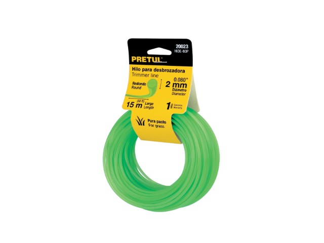 ROLLO DE HILO PARA DESBROZADORA, 2 MM X 15 M, PRETUL   20023