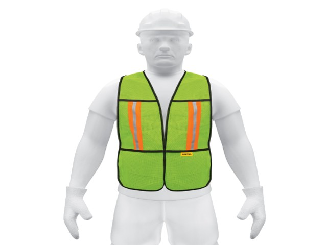 CHALECO DE SEGURIDAD CON CINTAS REFLEJANTES, VERDE, PRETUL   21026