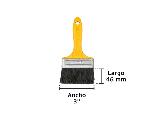 BROCHA USO GENERAL DE 3" CON MANGO DE PLÁSTICO, PRETUL 21528 - Image 2